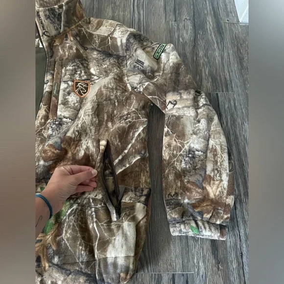 NWT Drake Non-Typical Windproof Silencer Fleece Jacket Realtree Camo 2XL - Picture 12 of 15